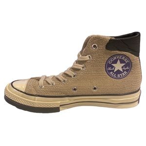 Chuck Taylor Unisex Woven Tan & Black High Top Sneakers Shoe Unisex 7